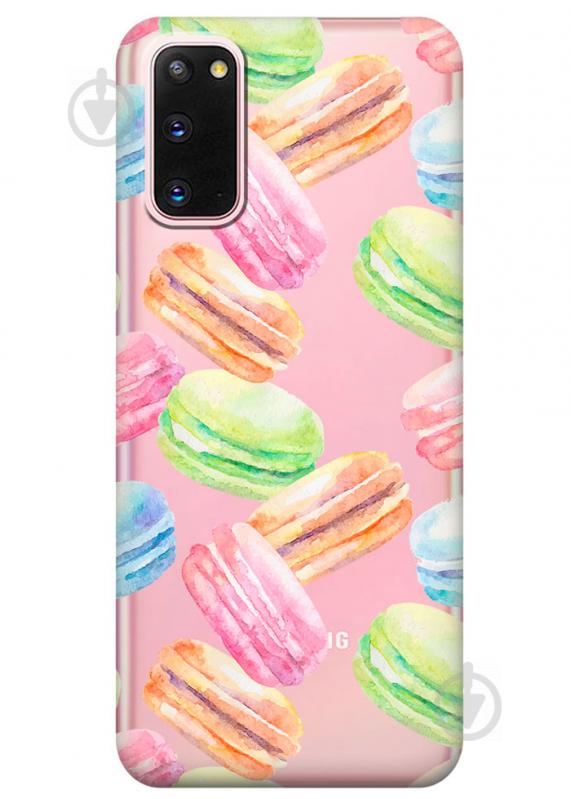 Прозрачный силиконовый чехол iSwag для Samsung Galaxy S20 с рисунком - Французские печенья (M1031)