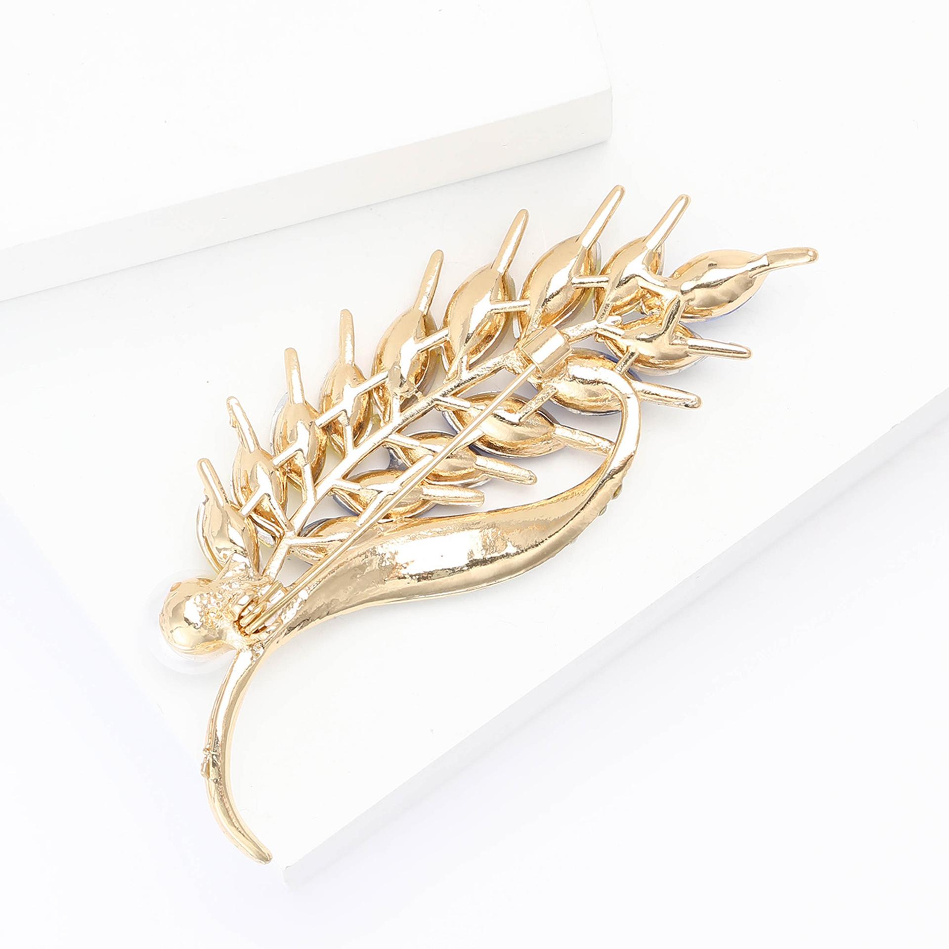 Брошка Колосок пшениці зі стразами 77x33 мм Жовтий (158511310) - фото 2 Брошка Колосок пшениці зі стразами 77x33 мм Жовтий (158511310) - фото 2