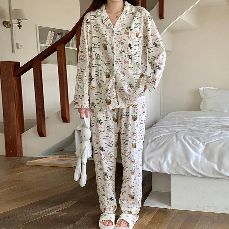 Пижама для девочки подростковая с принтом Hello Kitty из хлопка 152-160 см 10-13 лет Белый (10399) - фото 2 Пижама для девочки подростковая с принтом Hello Kitty из хлопка 152-160 см 10-13 лет Белый (10399) - фото 2