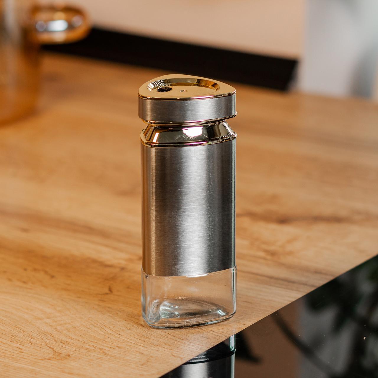 Ємність для спецій скляна хромована 120 мл - фото 4 Ємність для спецій скляна хромована 120 мл - фото 4