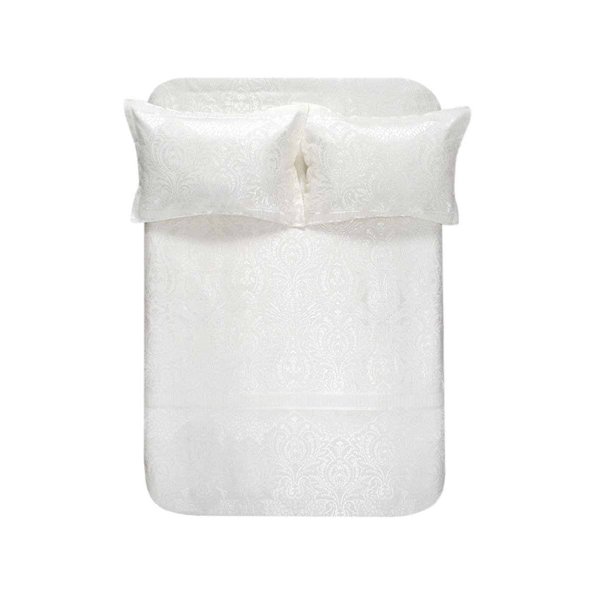 Покрывало Dantela Vita Hazel жаккард евро с наволочками Кремовой (svt-2000022334860)