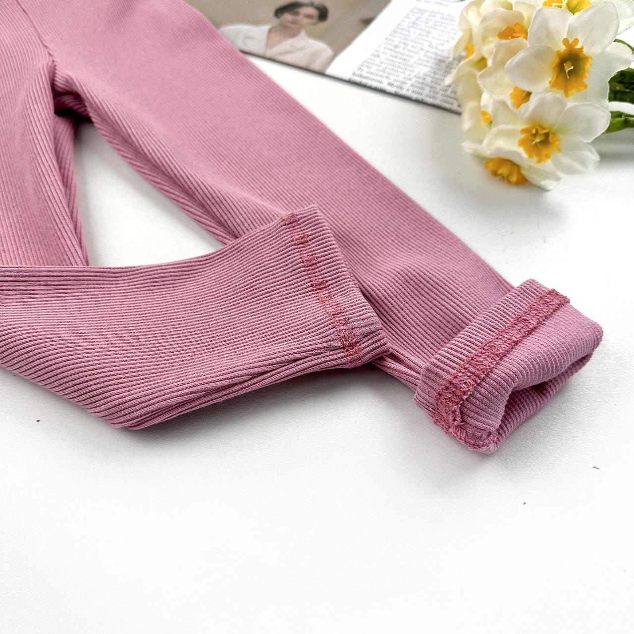 Лосини дитячі в рубчик 110 см Пудровий (2186828596) - фото 3 Лосини дитячі в рубчик 110 см Пудровий (2186828596) - фото 3