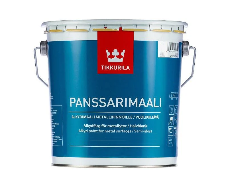 Емаль алкідна антикорозійна TIKKURILA Panssarimaali База С 0,9 л (2449950227)