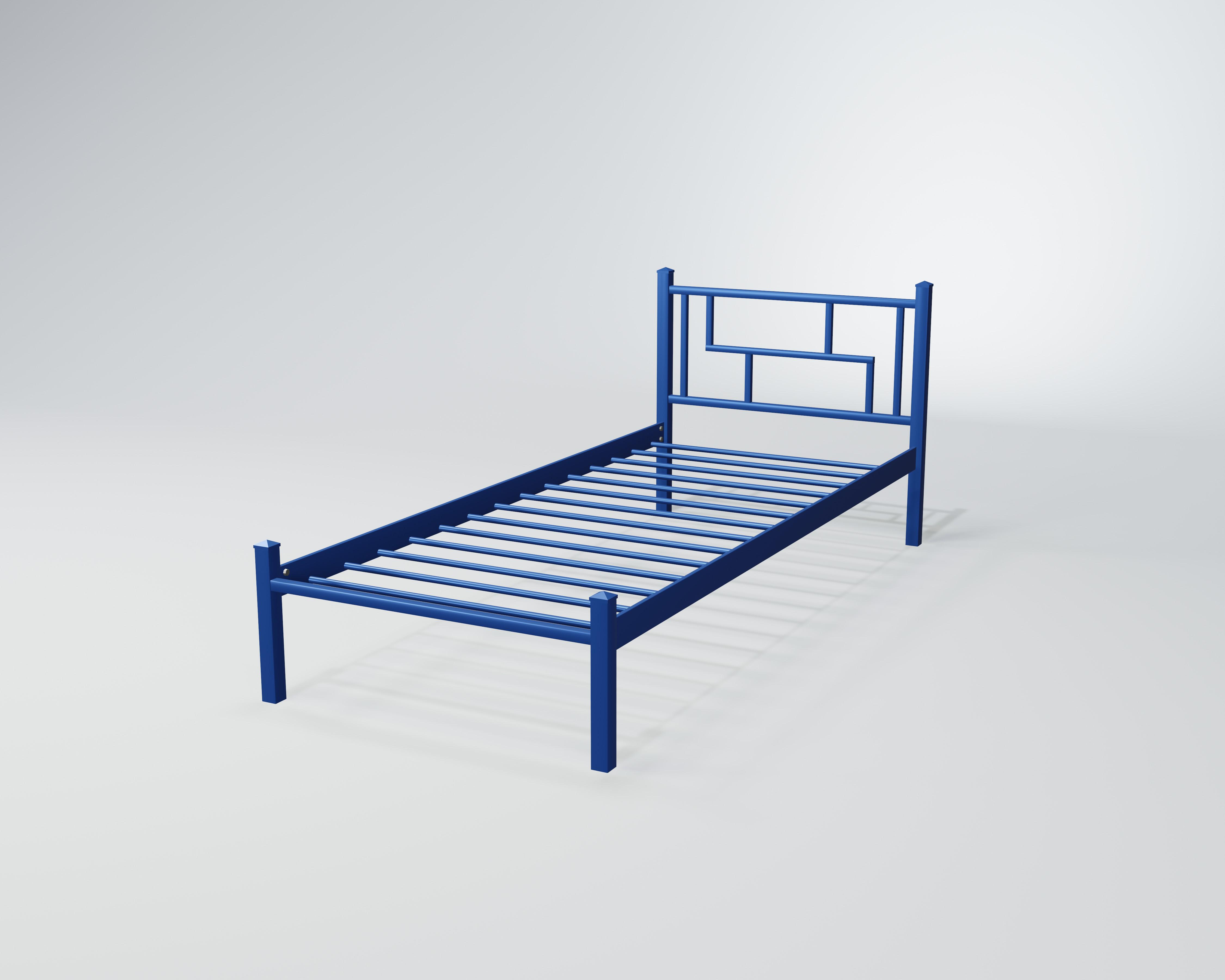 Кровать металлическая Амис Мини 90x190 см Синий