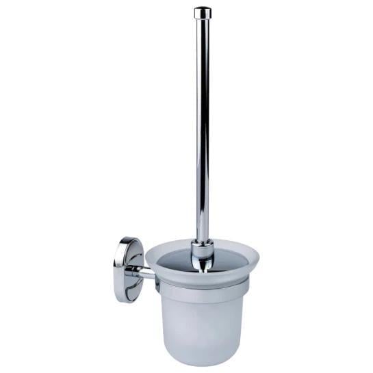 Йоржик для унітазу настінний Kroner KRM Elbe-ACG2910 Хром/Білий (CV022870)