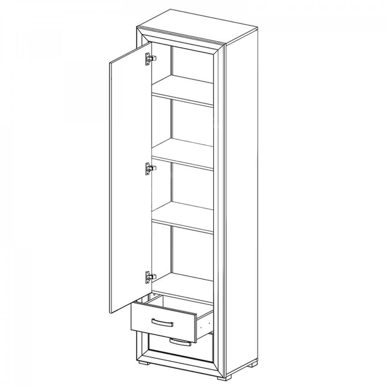 Пенал закритий з ящиками ВМК Маркус REG1D2S Джанні/Дуб кам'яний (GRB-1813) - фото 2