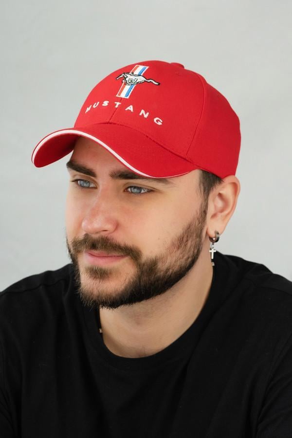 Бейсболка для автомобилистов Braxton "Mustang" унисекс Красный (1692)