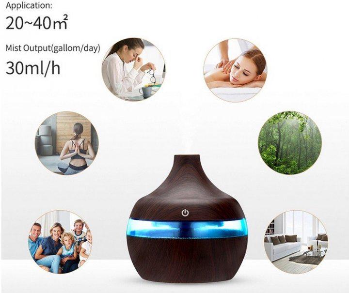 Увлажнитель воздуха Air Purifier EL 003 ультразвуковой Темное дерево - фото 4