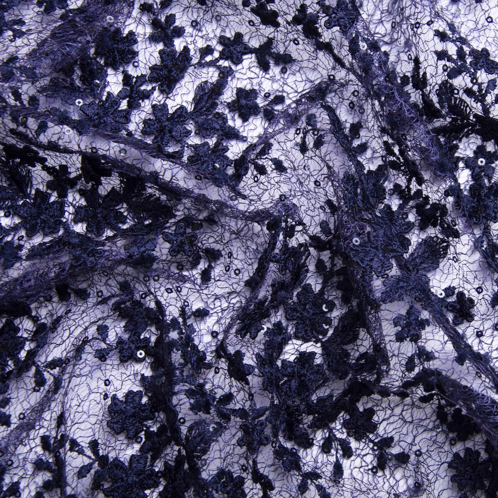 Ткань Гипюр Иоланта Темно-синий (23244)