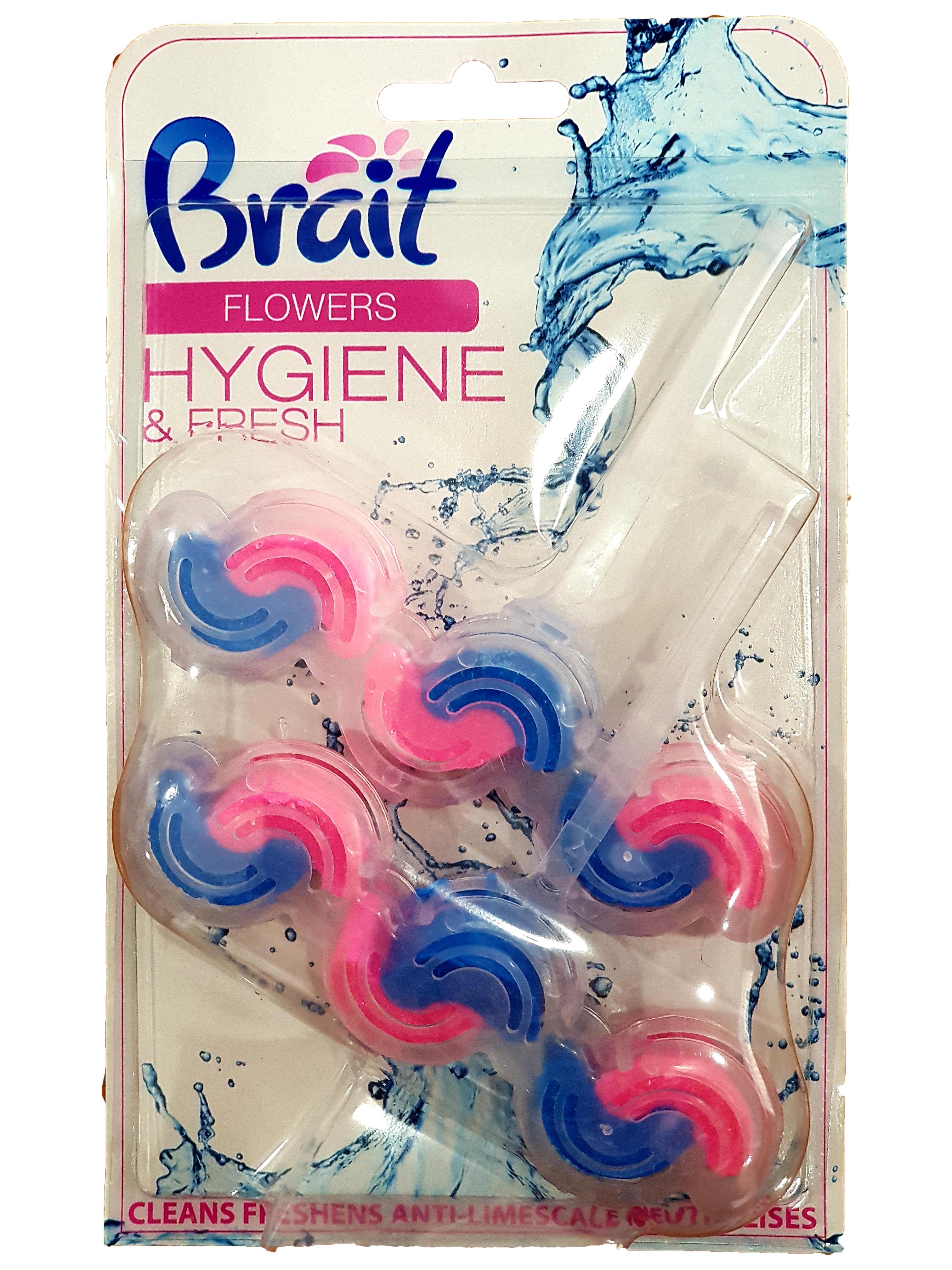 Блок для унитаза Brait Hygiene & Fresh Flowers 2шт.