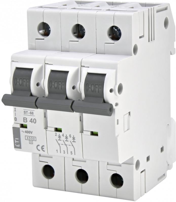 Выключатель автоматический ETI ST-68 3P 40A 4,5 kA B (2175320)