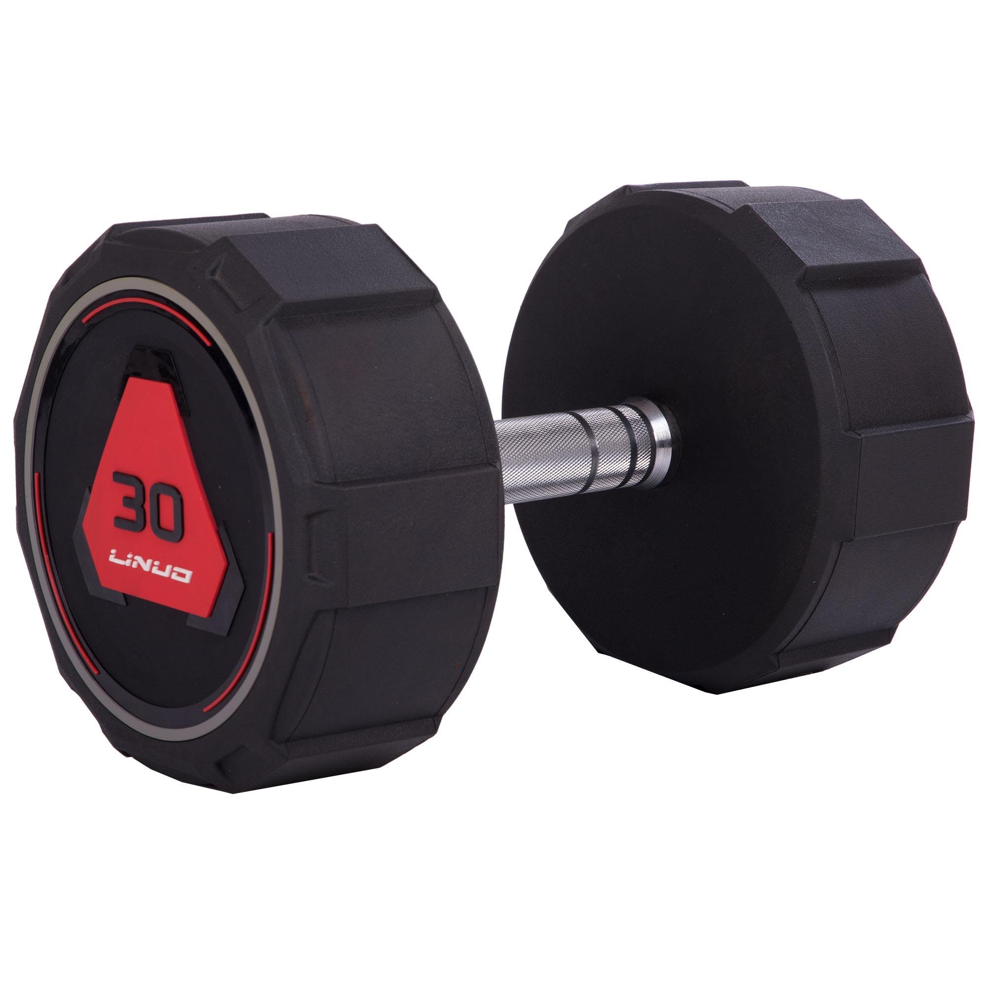 Гантель цельная профессиональная Zelart LI NUO TA-3618-30 1 шт. 30 кг Черный (DR002708)