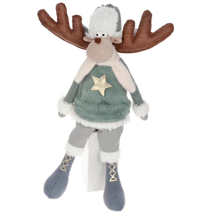 М'яка іграшка BonaDi Сидячий Олень Хлопчик (877-179)