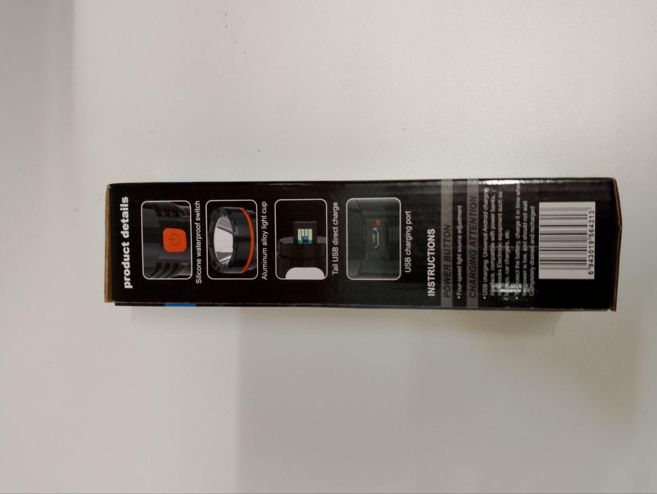 Фонарь ручной аккумуляторный Hurry Bolt HB-998 3 W 300 Lm (28054668) - фото 3