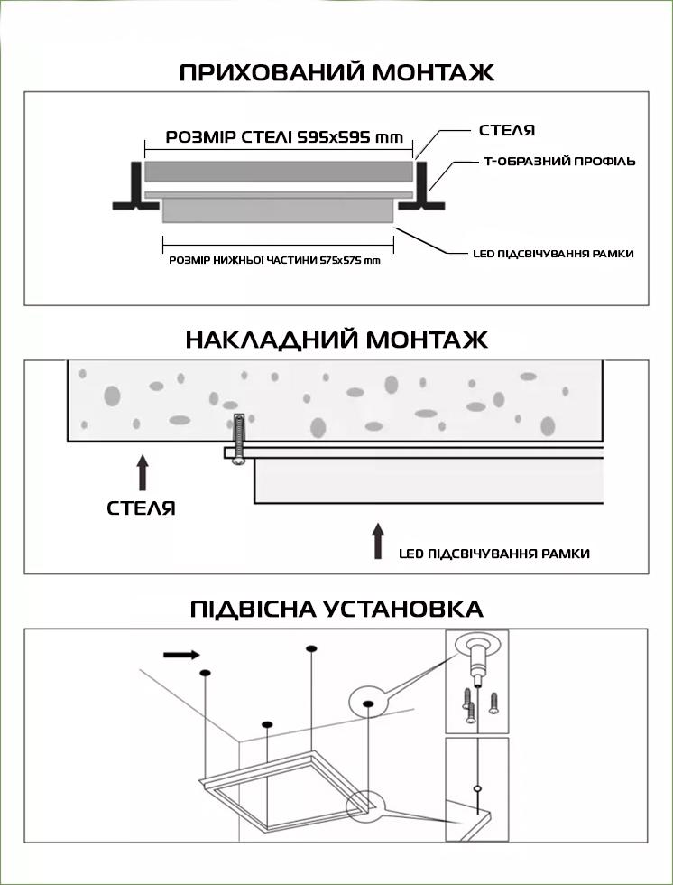 Панель світлодіодна ETRON ART Армстронг 1-EMP-790 48W 5000K (22640) - фото 9