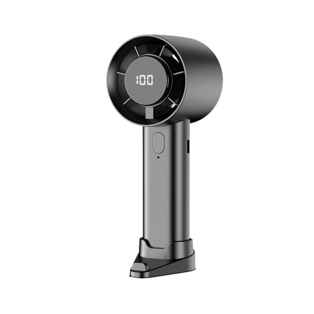 Вентилятор мини-аккумуляторный беспроводной Mini Fan с дисплеем ручной переносной
