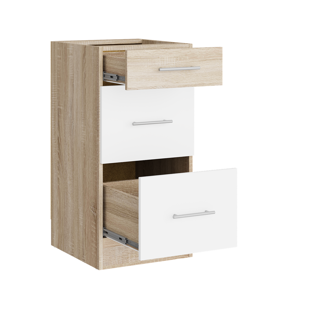 Кухонный модуль Эверест Эко Нова 40 Низ 3 ящика 400х456х820 мм Сонома/Белый/Сонома (ЕКО-560)