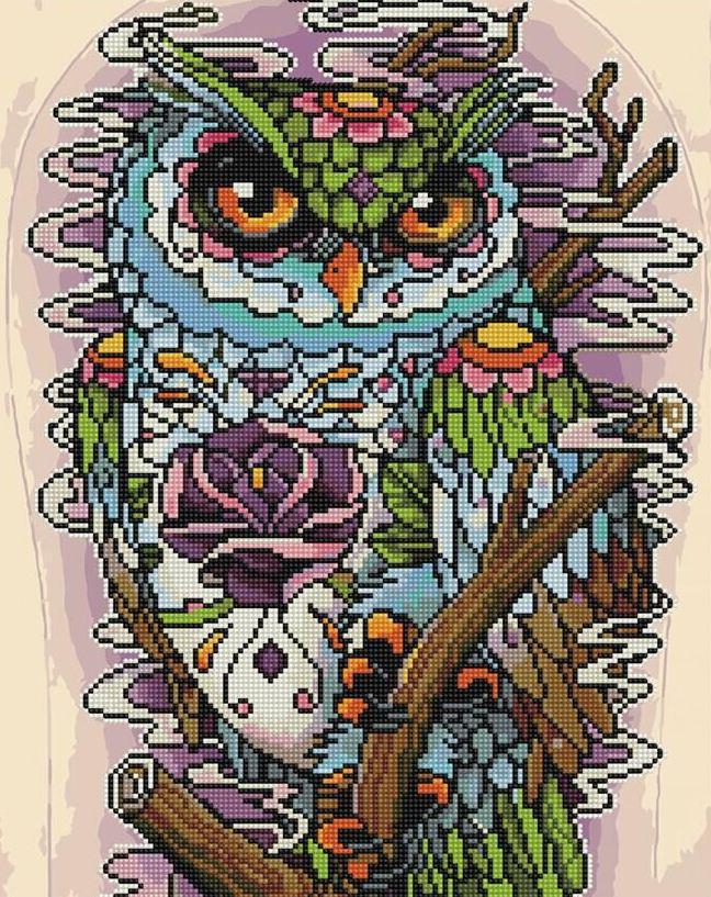 Алмазная мозаика и картина по номерам Brushme Арт сова 40х50 см (GZS1062) Алмазная мозаика и картина по номерам Brushme Арт сова 40х50 см (GZS1062)