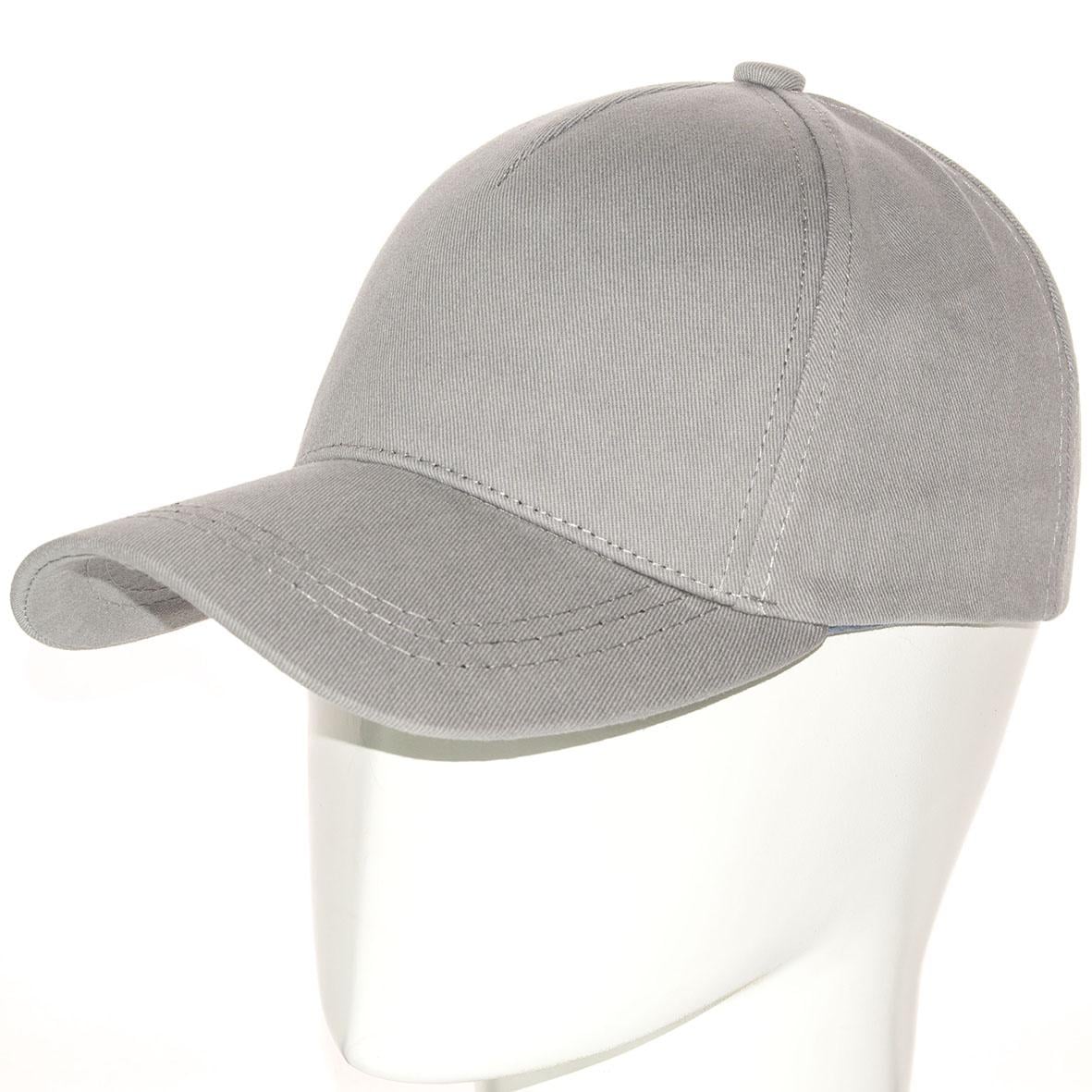 Бейсболка Sofi BDH22515 універсальна бавовняна тканина п'ятиклінка L/р. 57-58 Світло-сірий
