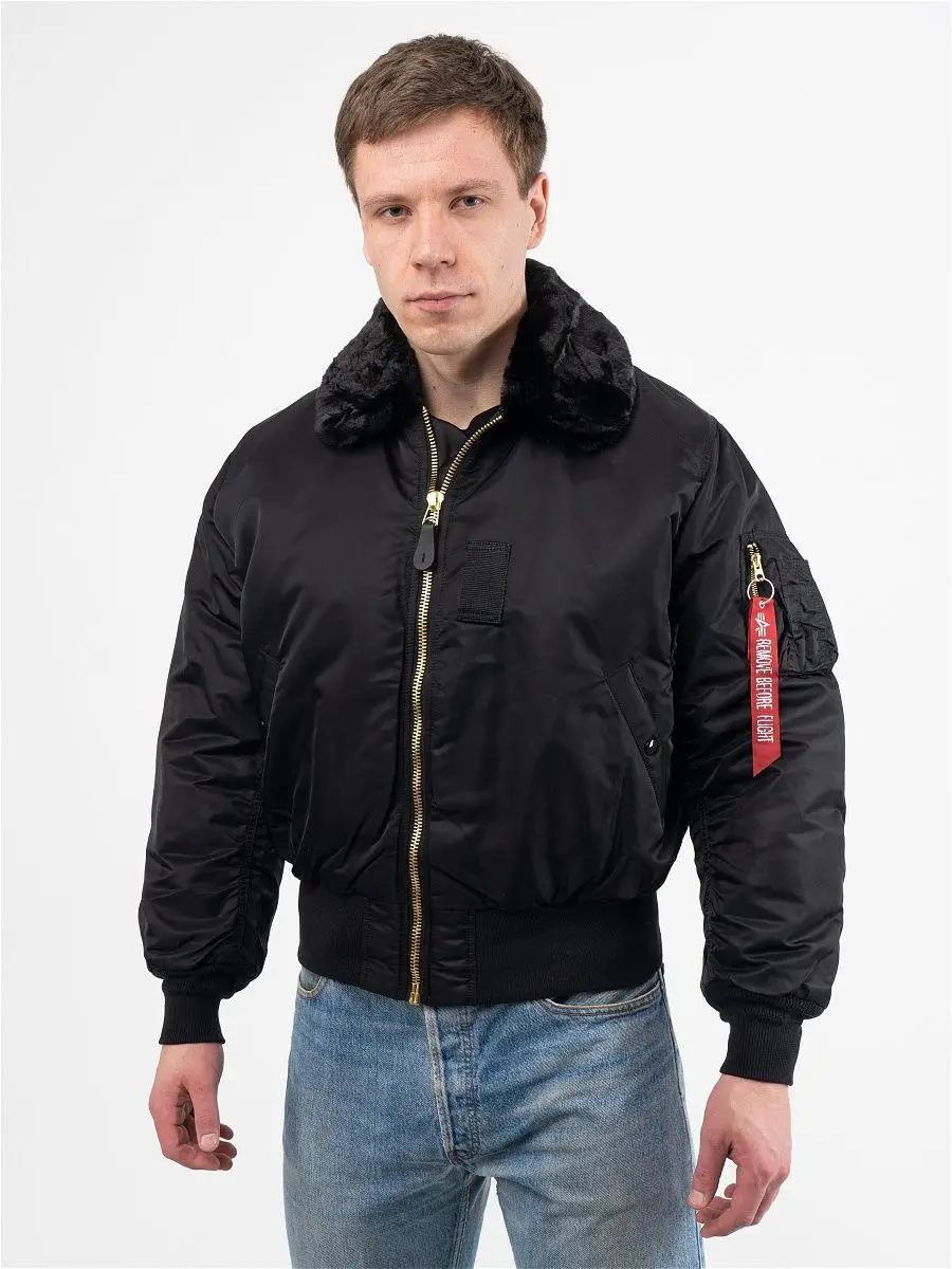 Бомбер Alpha Industries B-15 Flight Jacket 5XL Black (MJB23010C1B5XL) - фото 4