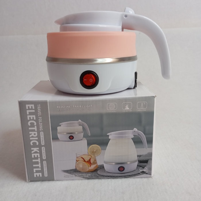 Электрочайник складной силиконовый Electric Kettle Розовый (KT-23P) - фото 6