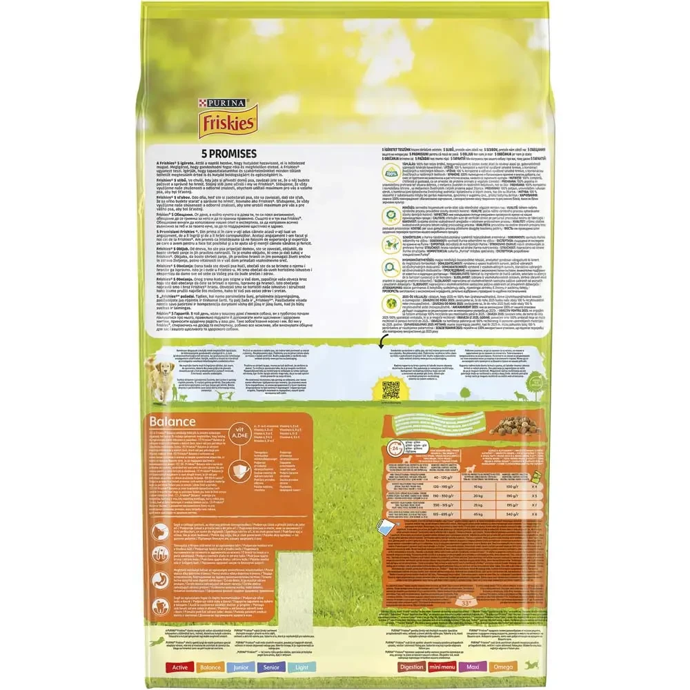 Сухой корм для взрослых собак Friskies Balance курица говядина и овощи 10 кг (7613031395491) - фото 3 Сухой корм для взрослых собак Friskies Balance курица говядина и овощи 10 кг (7613031395491) - фото 3
