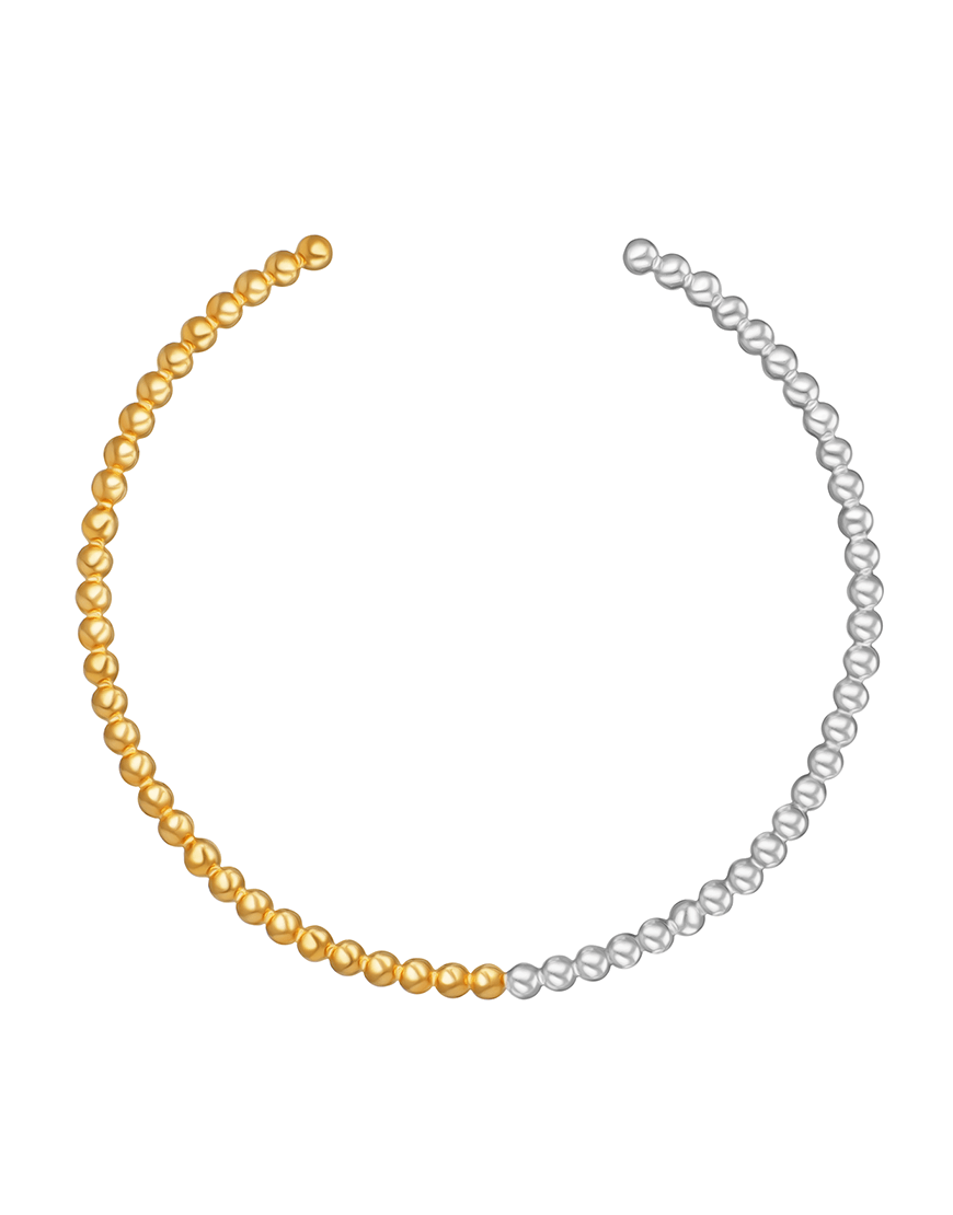 Кольє Puffy жіноче RIMMART JEWELRY срібне One size