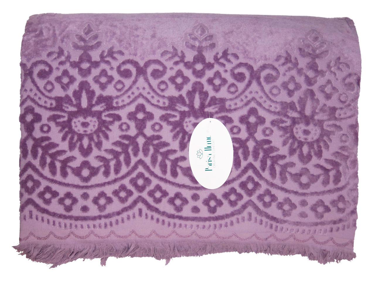 Простынь махровая Parisa Velour Premium JV-144 200х220 см Фиолетовая (28092173)