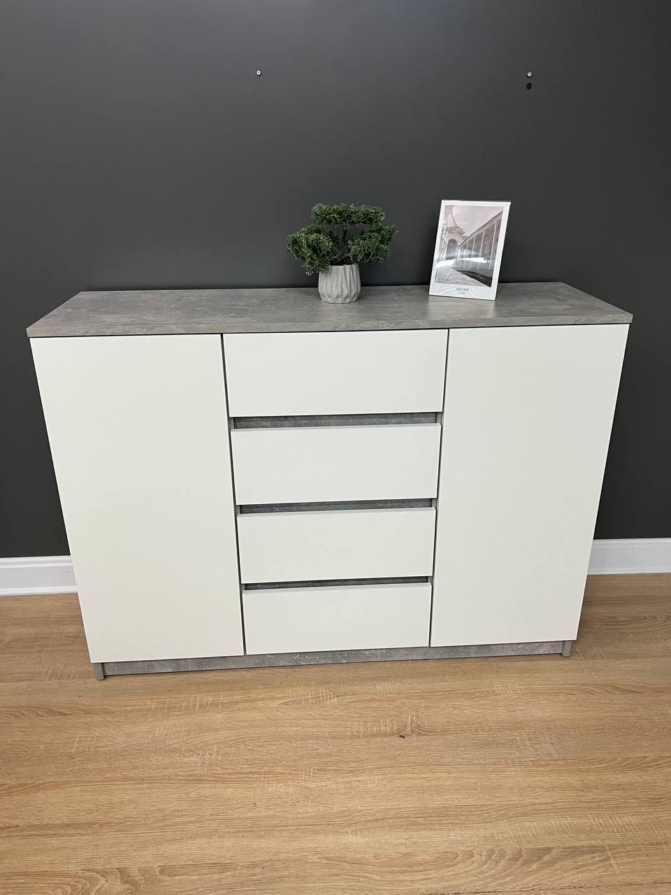 Комод Avrora 1154х370х850 мм Бетон/Белый - фото 17