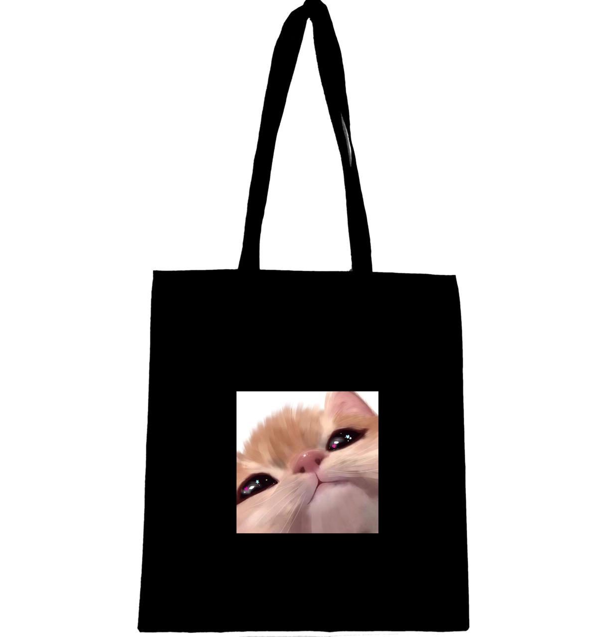 Еко-сумка з принтом Очі котика (684)