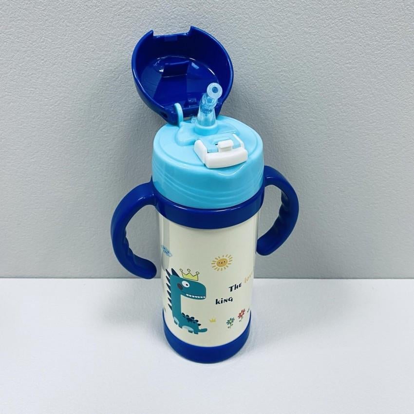 Термос детский A-PLUS 1775 с трубочкой из нержавеющей стали 320 мл Синий с белым (2331160728) - фото 4