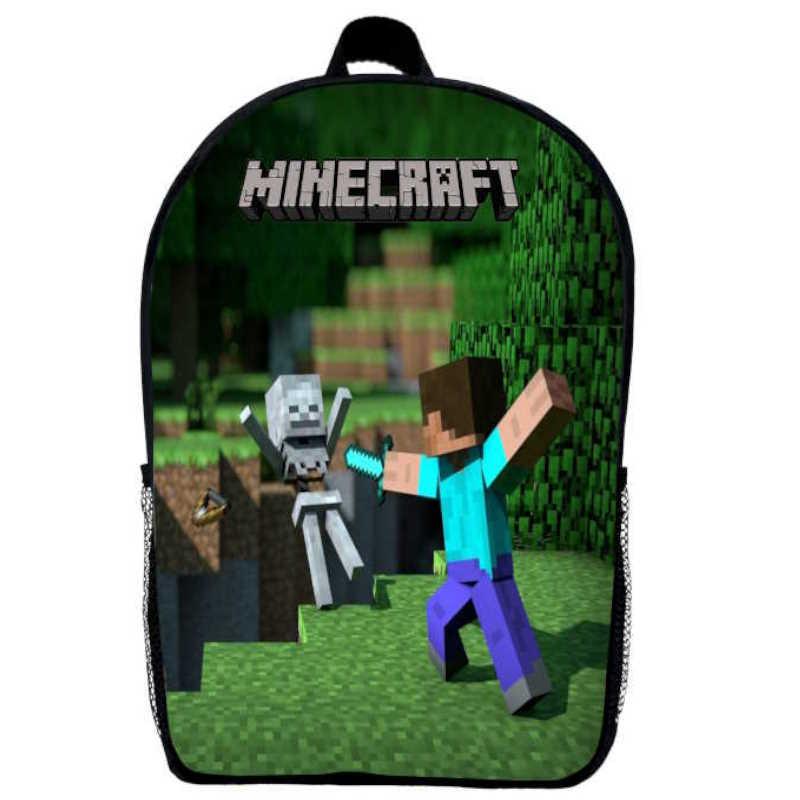 Школьный рюкзак детский с принтом Minecraft M014 29х21х9 см 5 л Черный (2181713730)