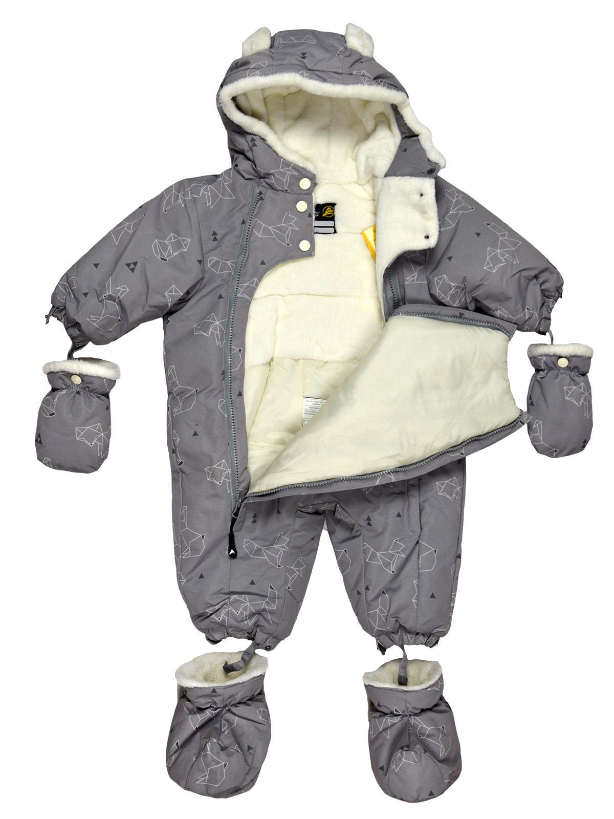 Комбінезон Conifere 86 см Сірий (CF15018) - фото 3 Комбінезон Conifere 86 см Сірий (CF15018) - фото 3