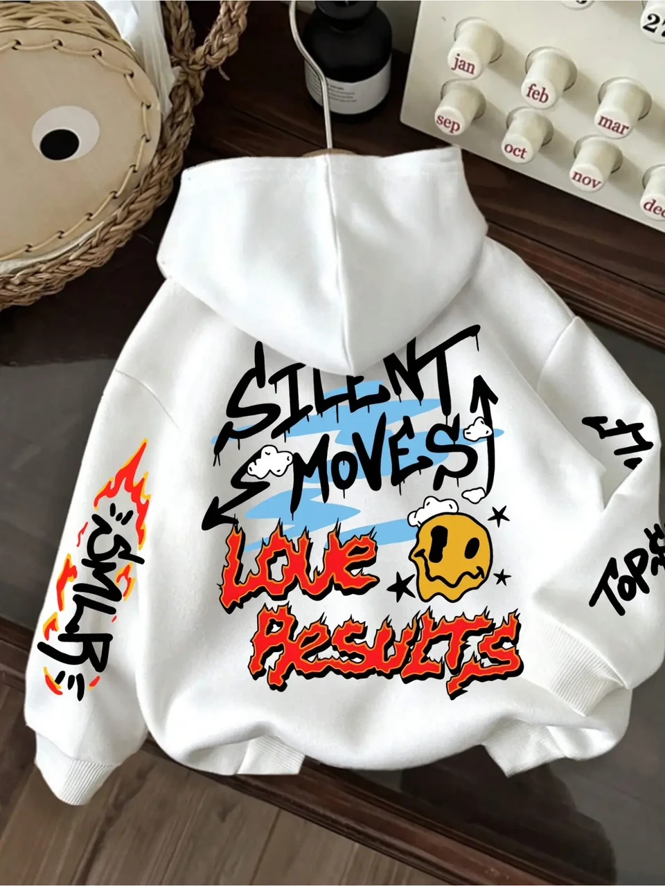 Худи женское с принтом Pin-000-2726 XXXL Белый (2700321910)