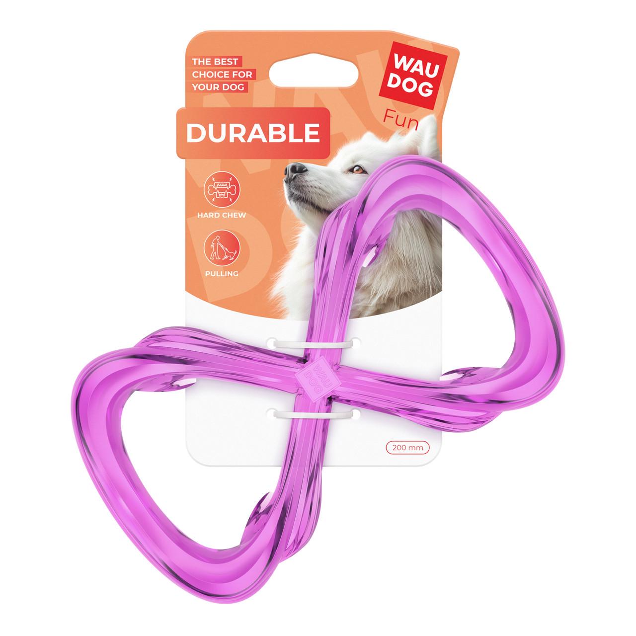 Іграшка для собак Waudog Fun Durable Вісімка термопластична гума 200 мм Фіолетовий (62189) - фото 2