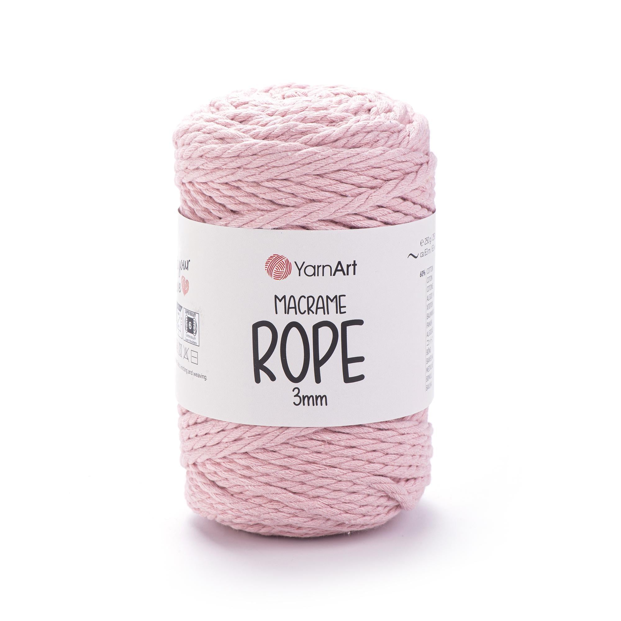 Шнур витый для макраме Macrame rope 3 мм 250 г Розовый №762 (1842289518)