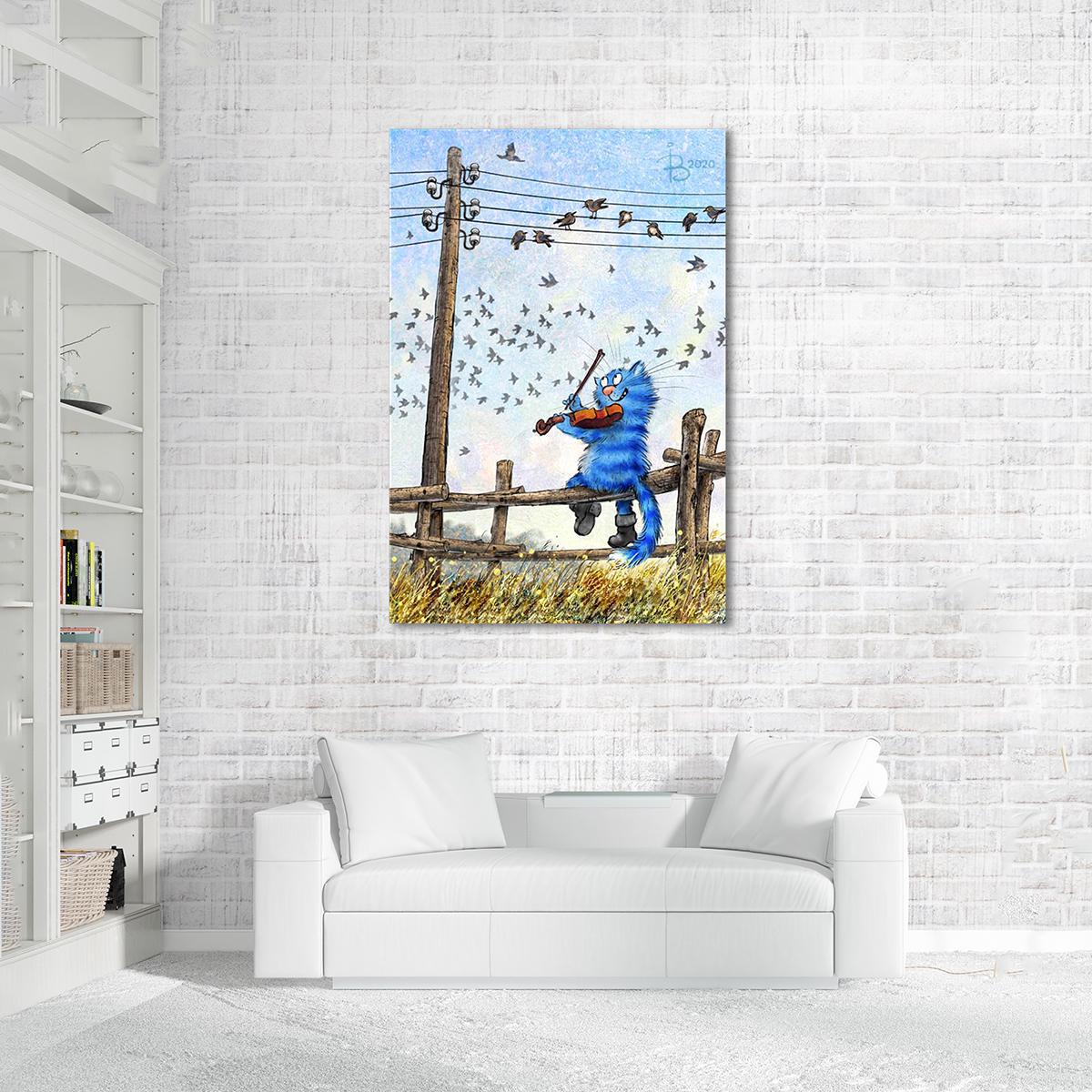 Модульная картина Скрипач 1 модуль 50x75 см