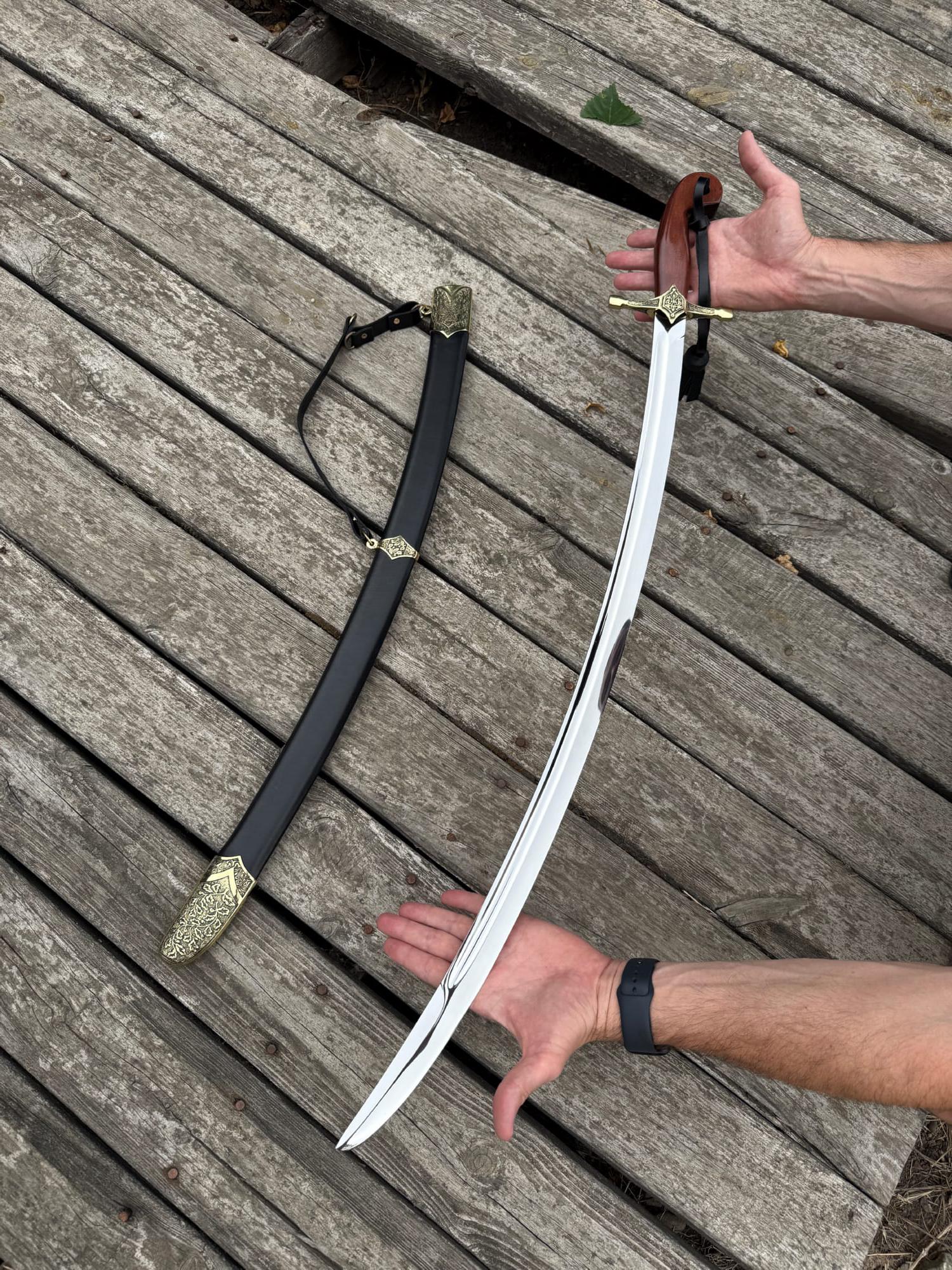 Сабля казацкая ручной работы Gorillas BBQ KN205 Петро Дорошенко сталь AISI 304 - фото 7