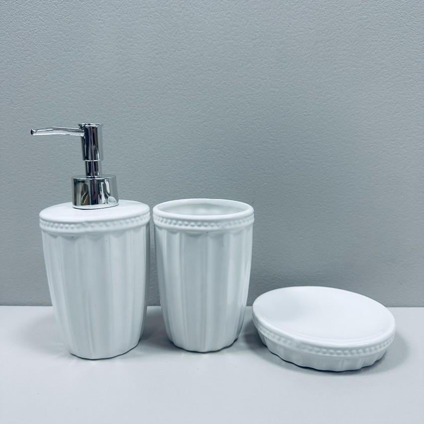 Набор для ванной комнаты Bona Di 304-975 дозатор для мыла/стакан для зубных щеток/мыльница (2509546442)