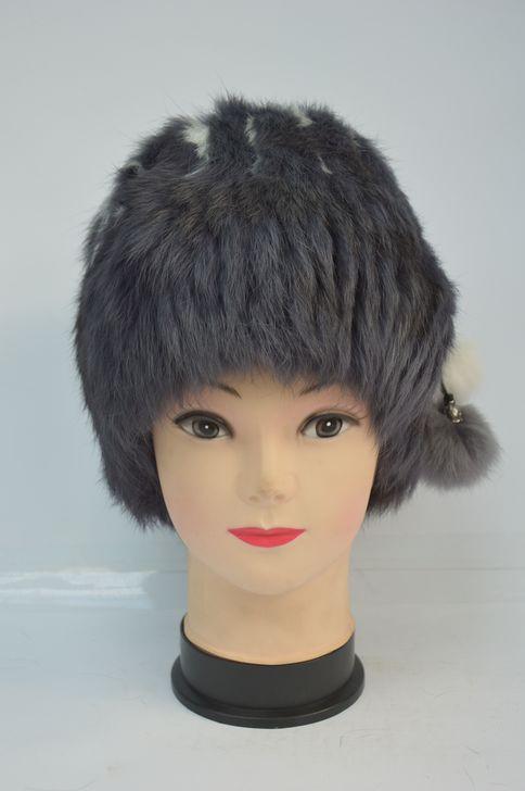 Шапка-кубанка зимняя женская с белыми разводами Серый (28018)