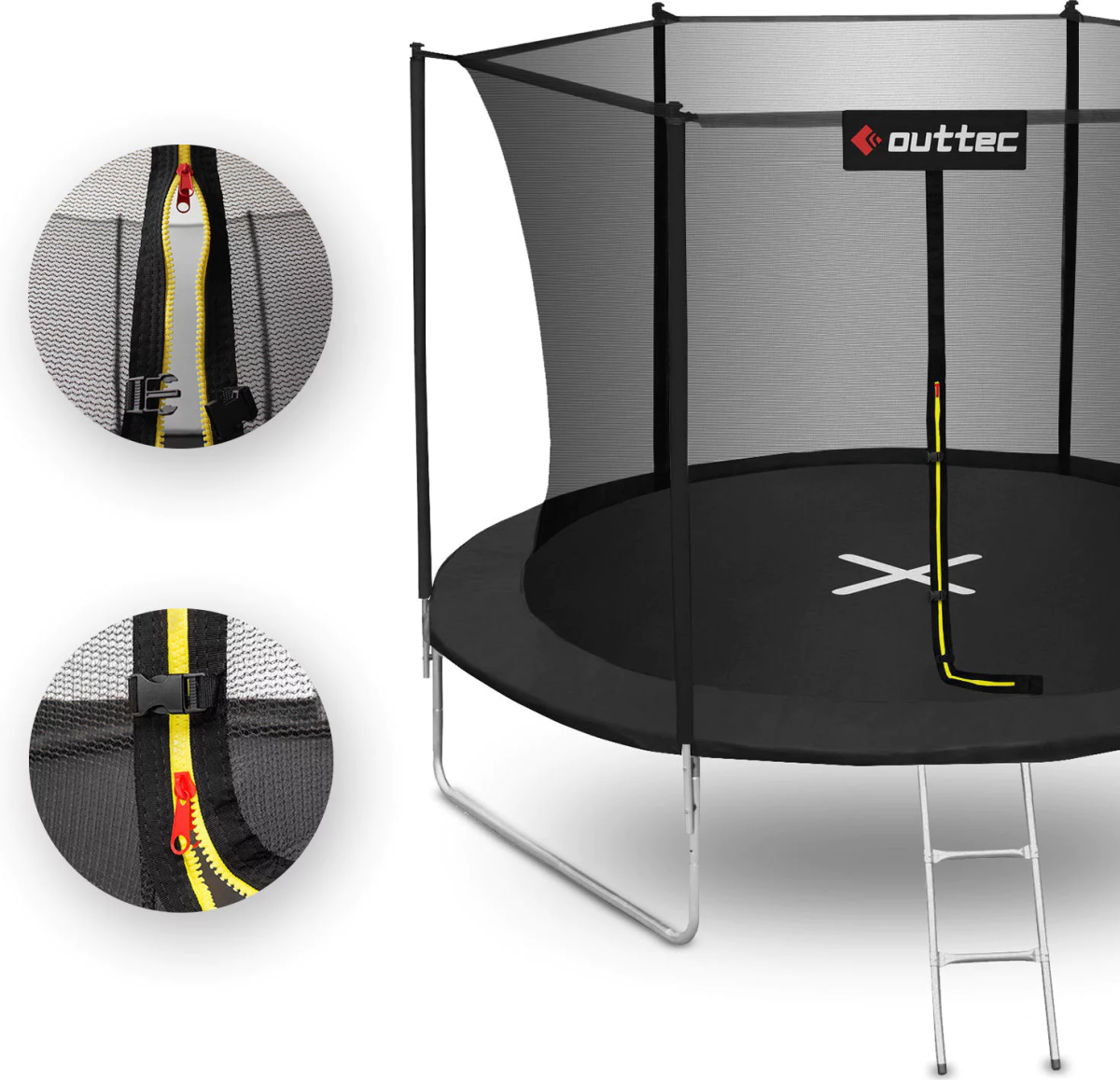 Батут Outtec Inside Net с внутренней сеткой 12 футов 374 см Черный (408404) - фото 3 Батут Outtec Inside Net с внутренней сеткой 12 футов 374 см Черный (408404) - фото 3