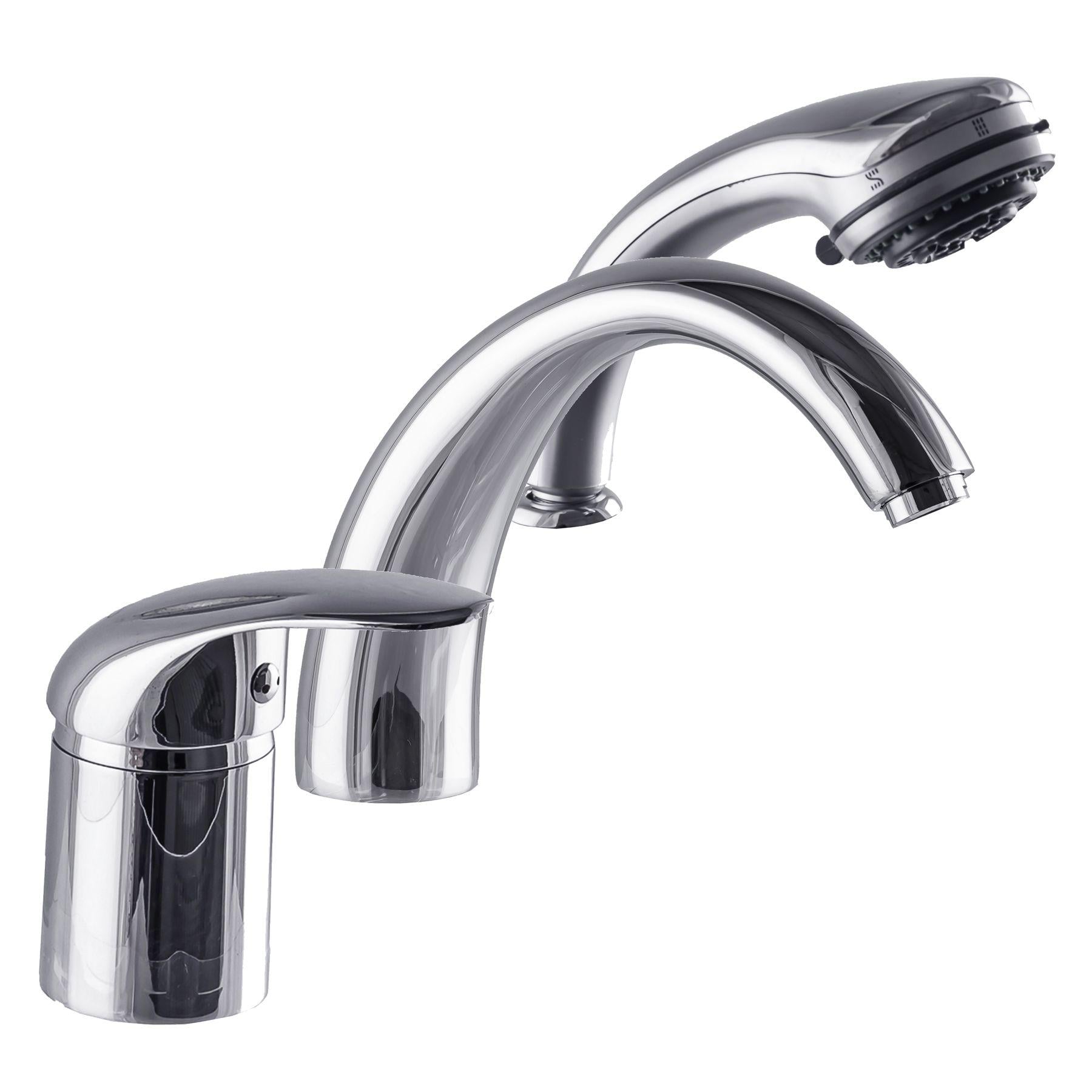 Смеситель на борт ванны Cristal Perfect GPE-109 000001568 на три отверстия Хром (107934)