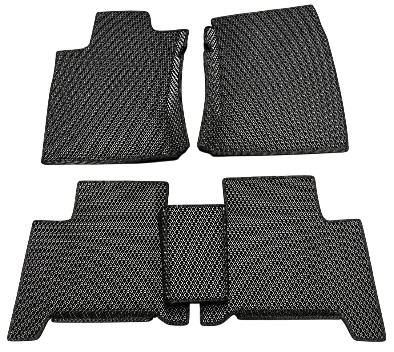 Коврики EVA с бортиками в салон для Toyota Land Cruiser Prado 120 2002-2009 гг. Черный (1984984805)