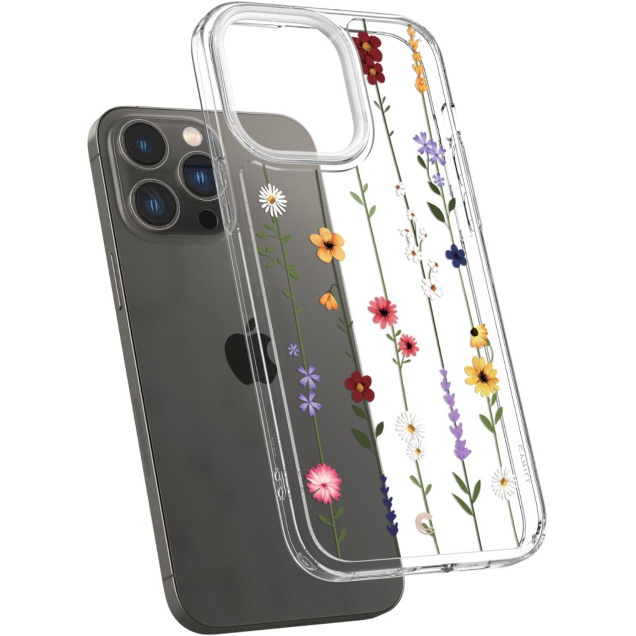 Прозорий чохол накладка Spigen CYRILL Cecile Case for iPhone 14 Pro, Flower Garden (ACS05019) - фото 5