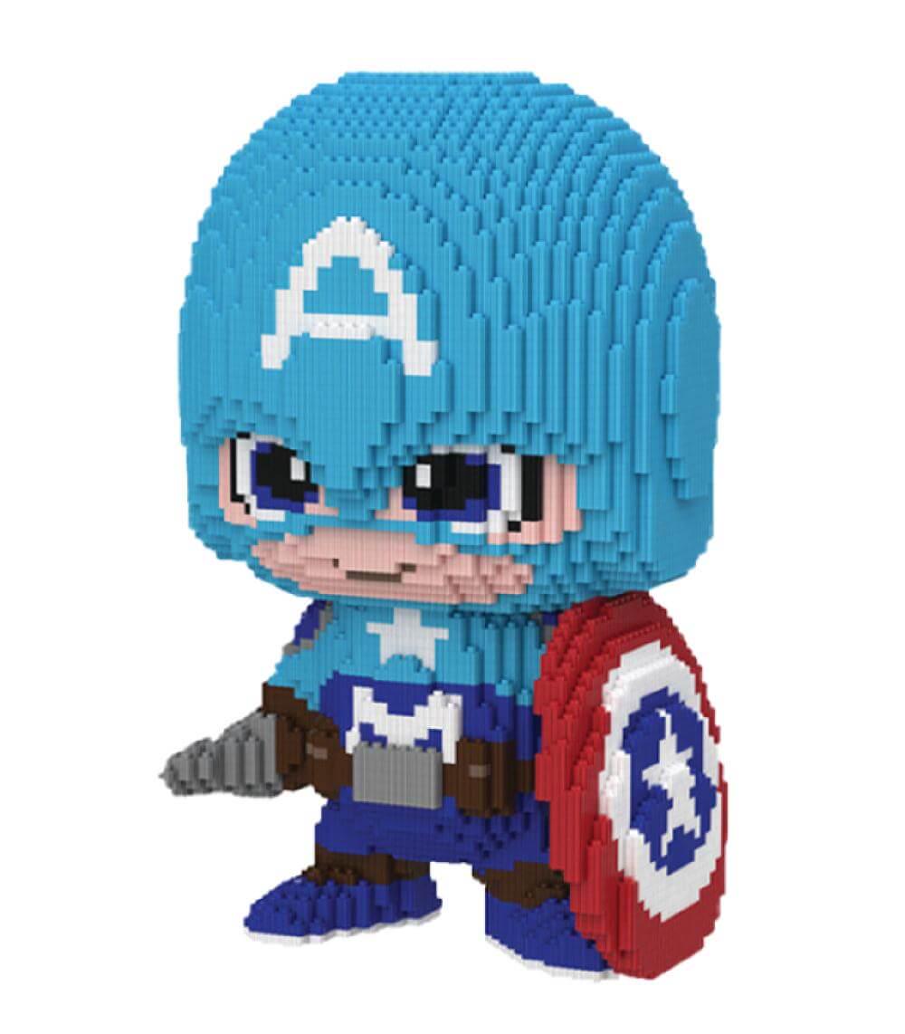 Конструктор 3D Magic Blocks Капитан Америка Супергерои 2118 дет. 30 см (SS04)