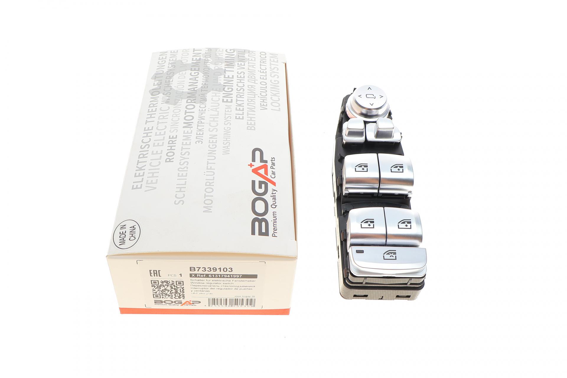 Кнопка стеклоподъемника BOGAP L BMW G20/G28/G30/G38 блок (B7339103)
