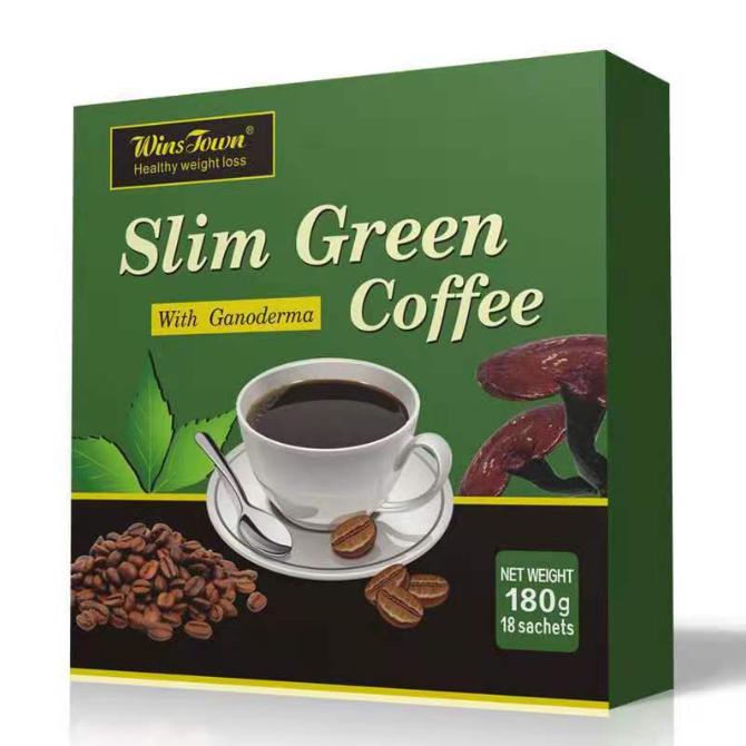 Кофе зеленый растворимый Slim Green Coffe with Ganoderma для похудения 18 пакетиков 180 г (VA-1430294467) - фото 1