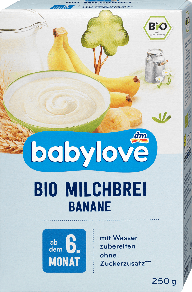 Манна каша Babylove молочна з бананом для дітей з 6 місяців 250 г (МК-001)