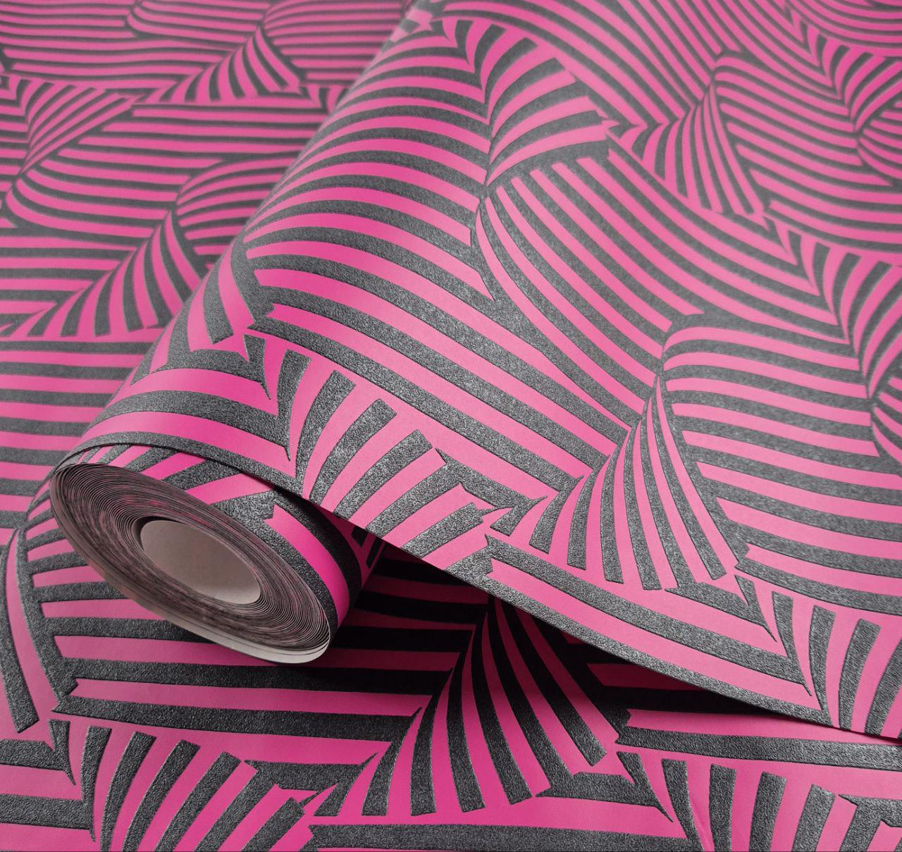 Обои виниловые на флизелине Marburg 57258 0,53х10,05 м Малиново-серый (2785922123)