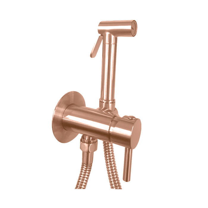 Гигиенический душ Paffoni Tweet Round Mix ZDUP110RMSP со смесителем латунь Медный (LM-ZDUP110RMSP)